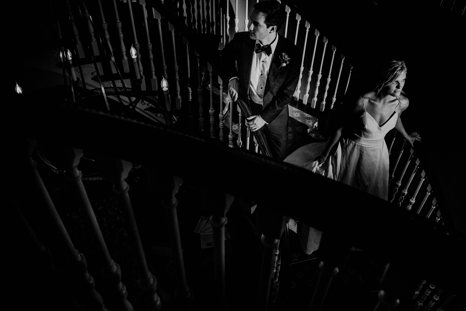 Fiddlers Elbow Wedding Photos Staircase