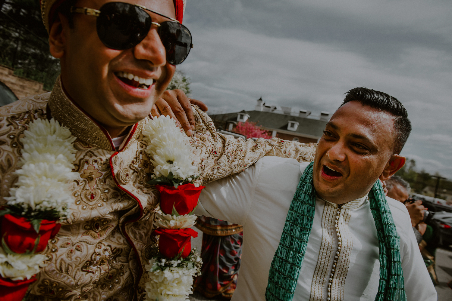 joyful baraat celebration during indian wedding