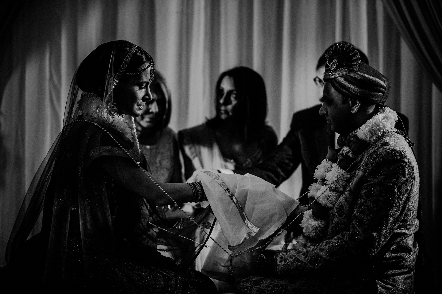 creative indian wedding photos in black and white