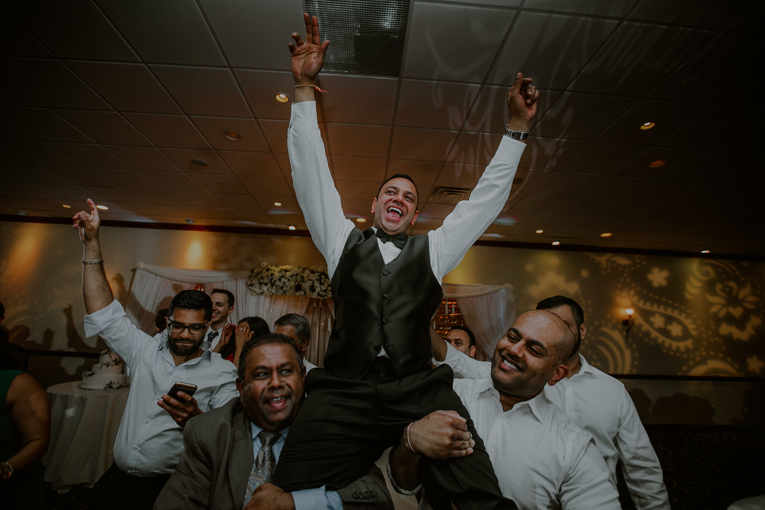 fun wedding reception moment