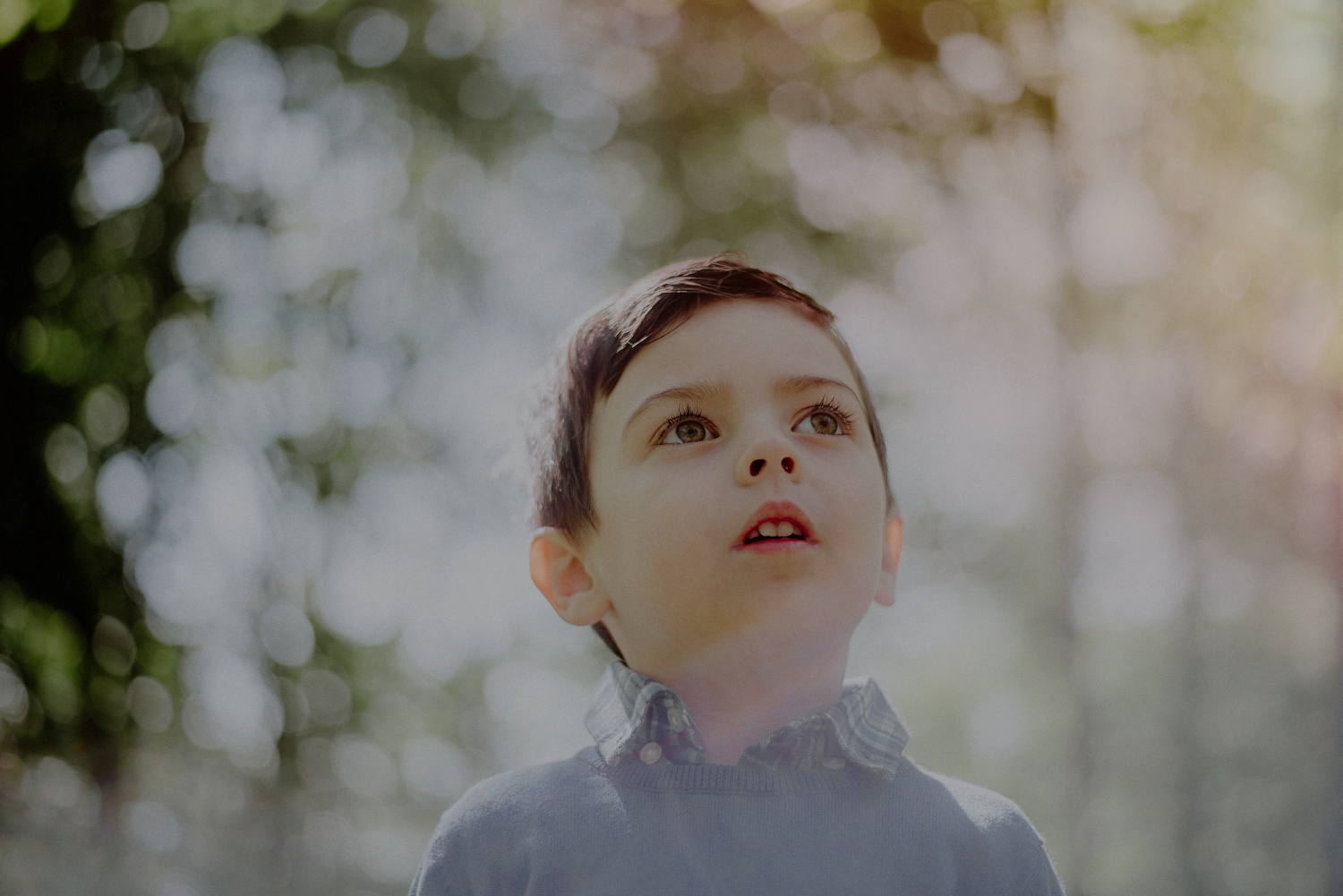 creative photo of boy in sunlight