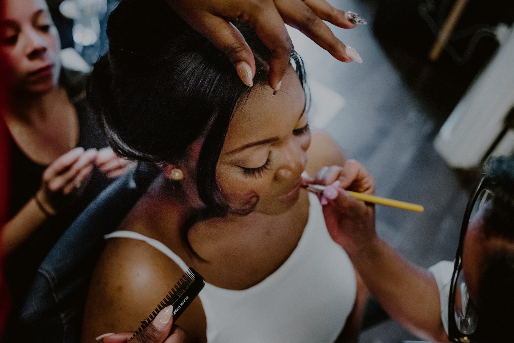 creative photo of bridal makeup 