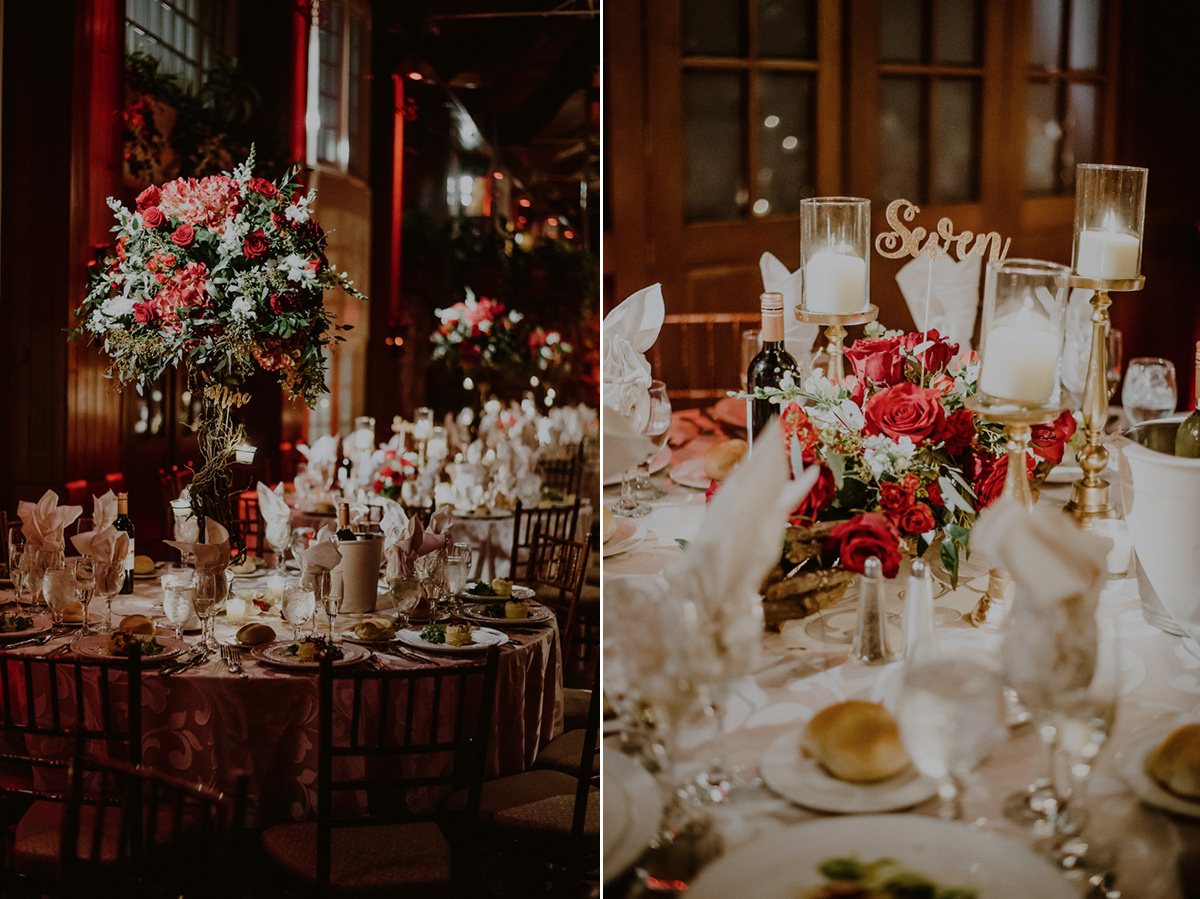 fox hollow wedding reception room details