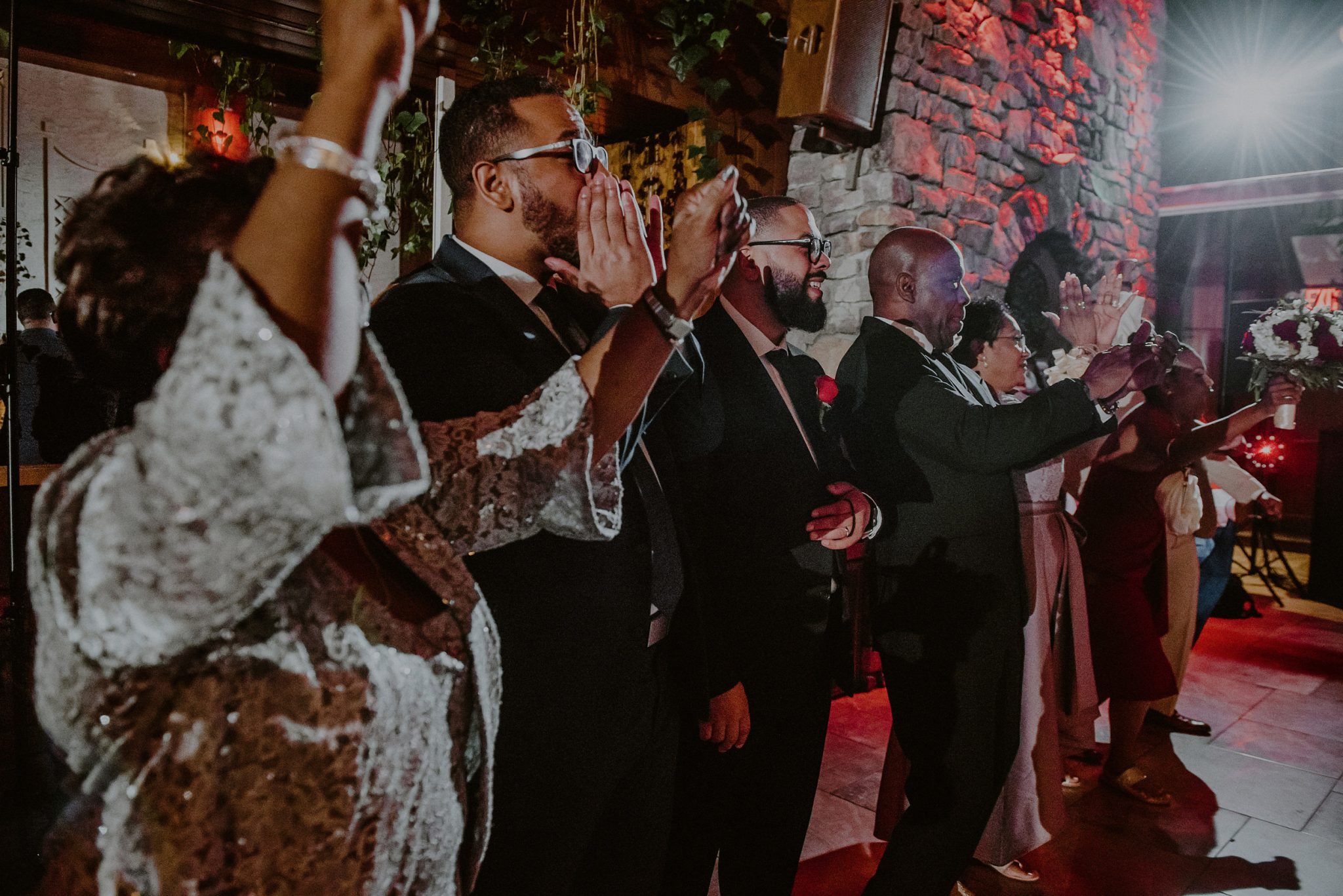 bridal party reception entrance