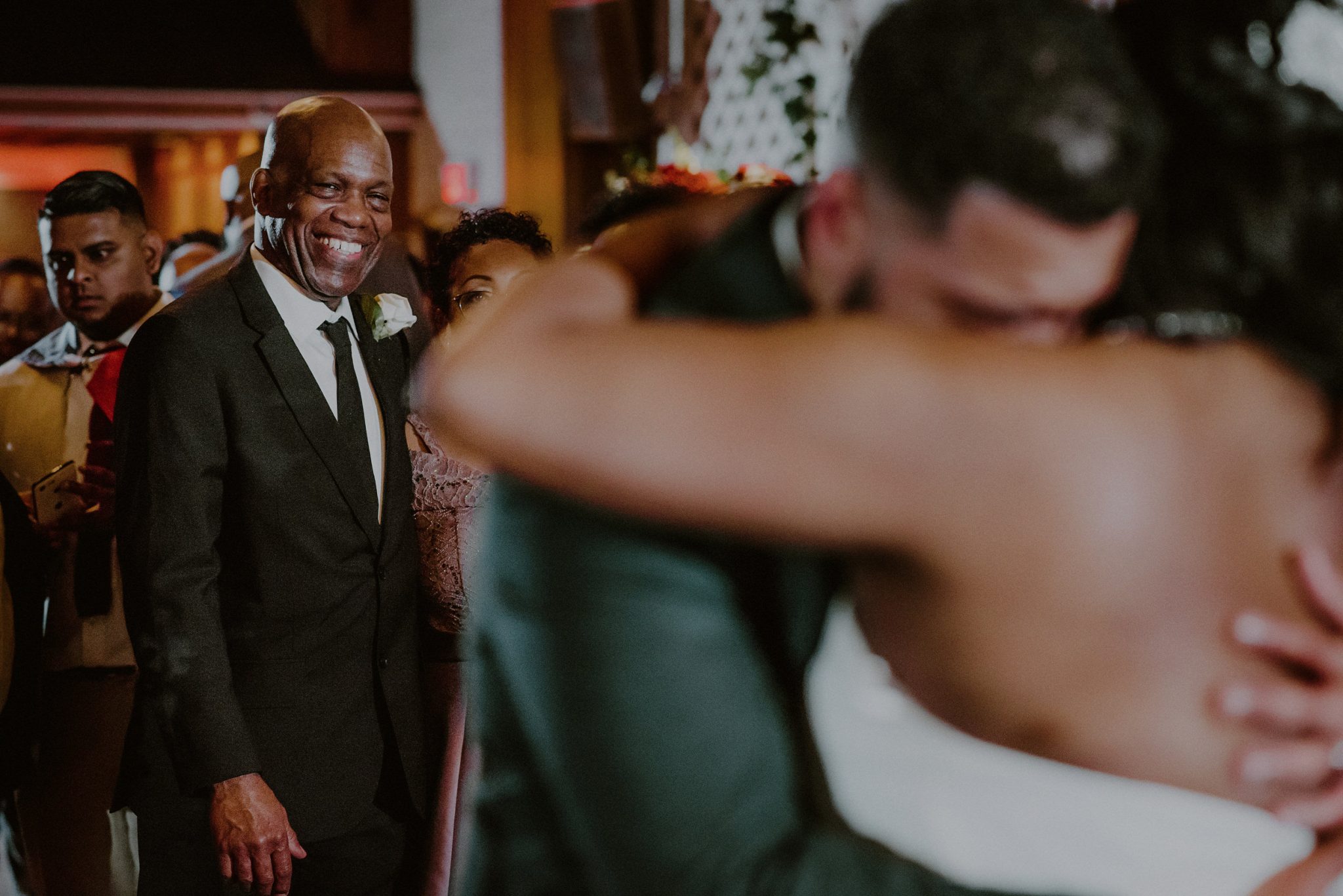 bride's father watches first dance at fox hollow wedding event