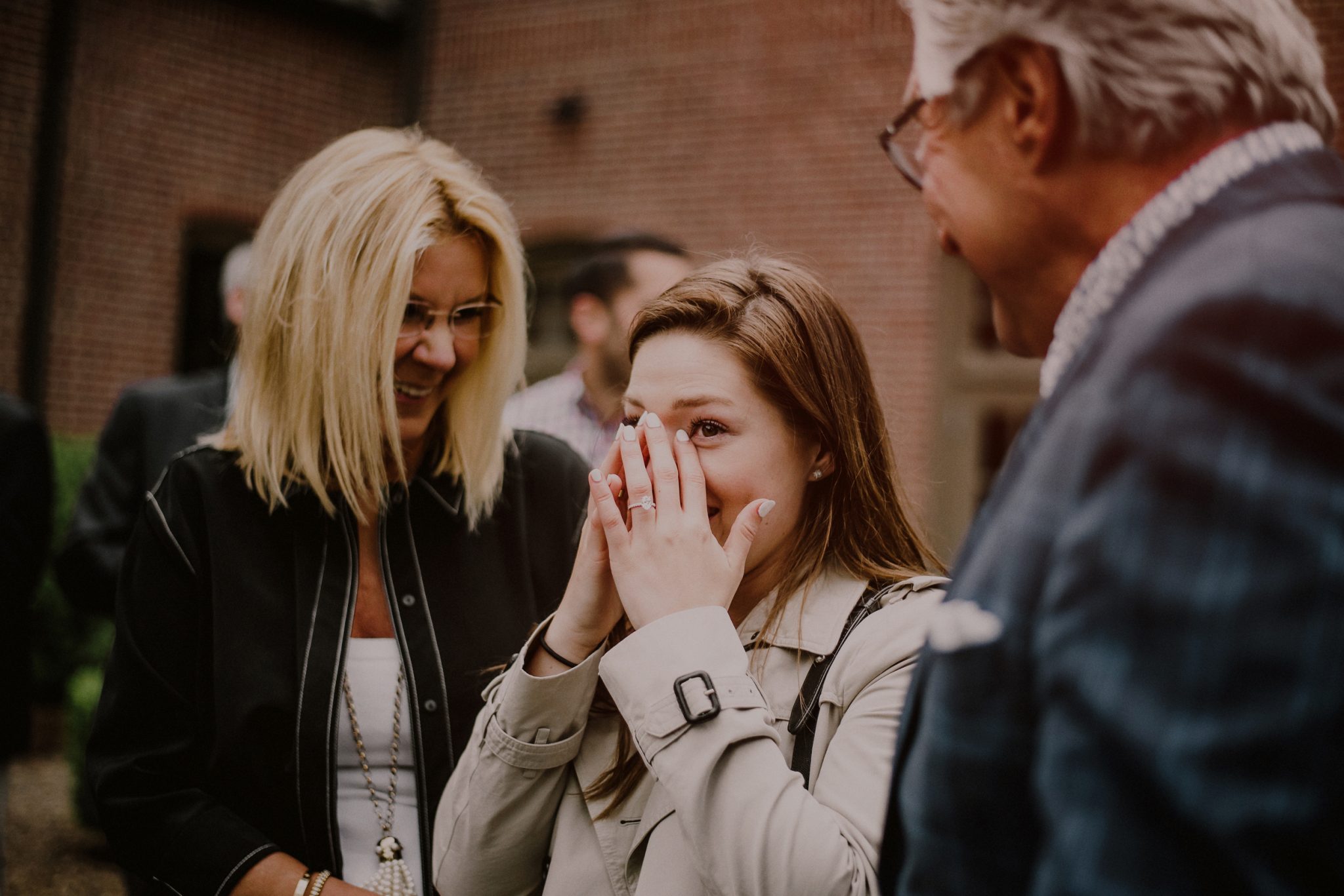 candid reactions of guests after surprise proposal