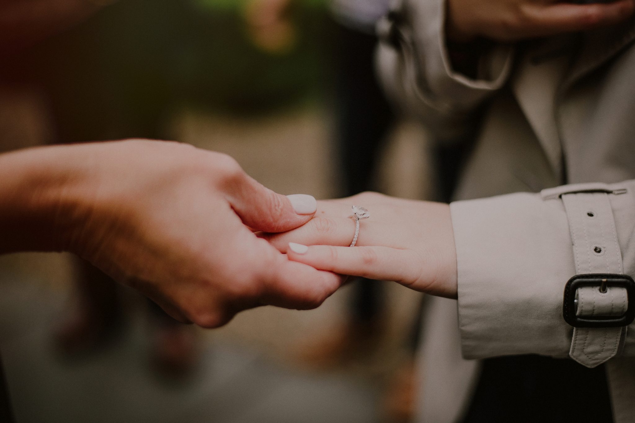 engagement ring detail photo