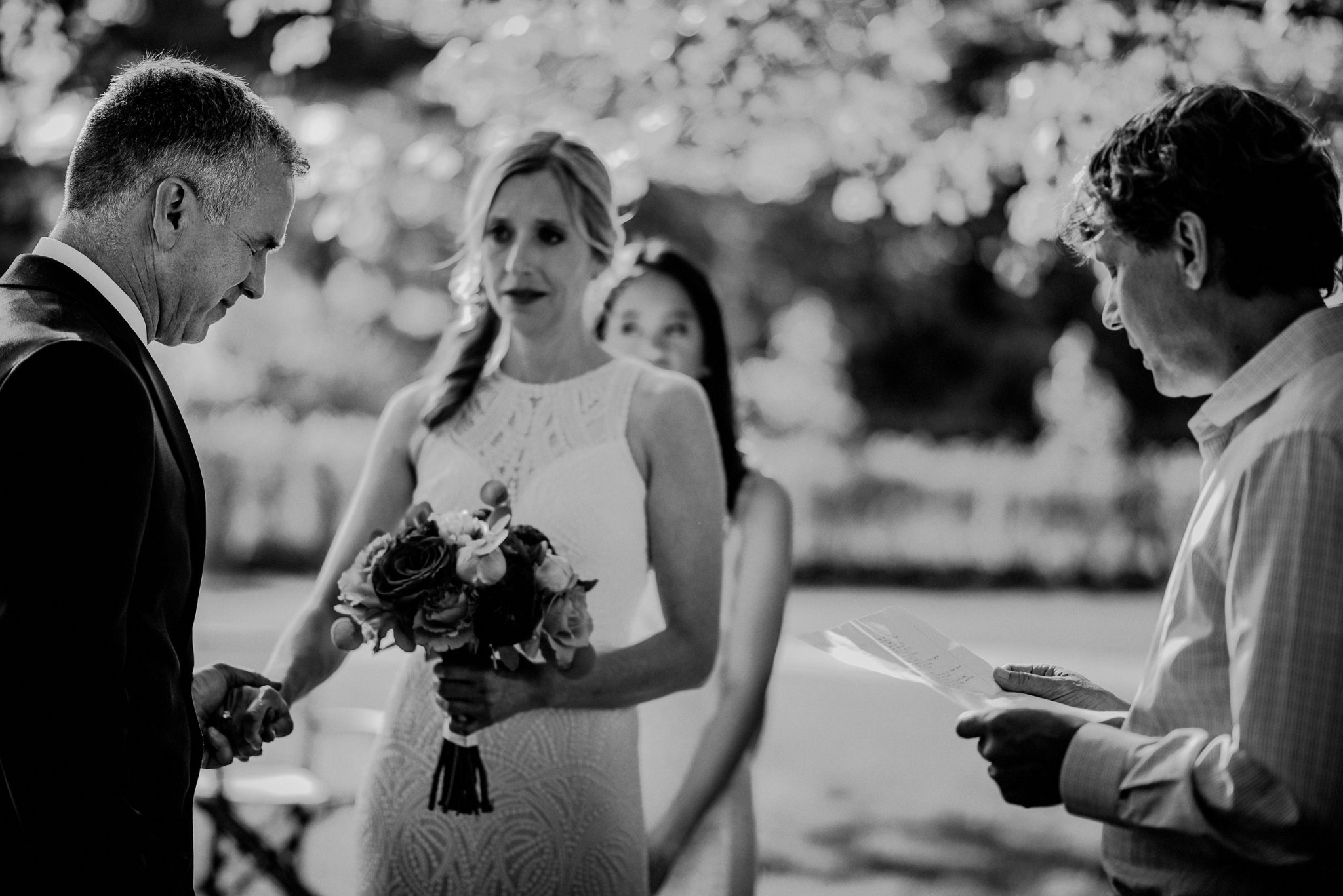 emotional candid moments during cape may wedding ceremony