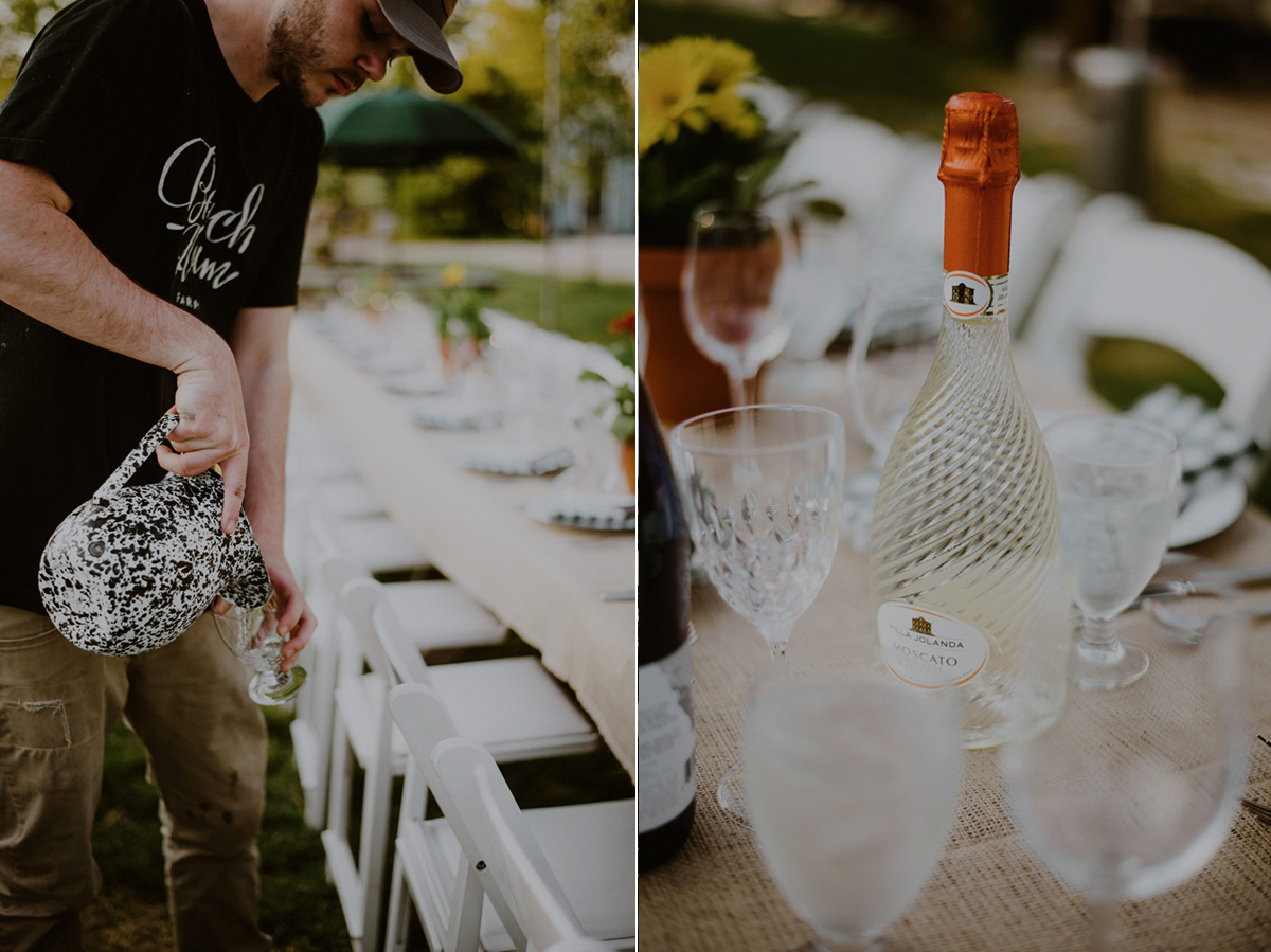 intimate wedding set up for cape may wedding