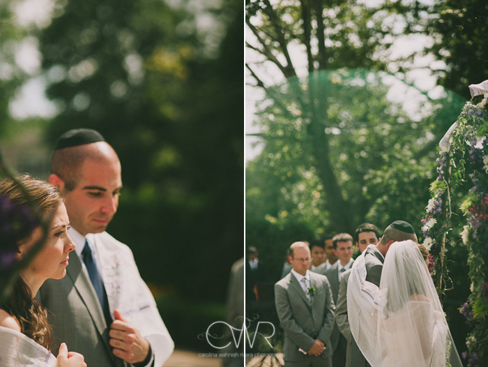 Jewish wedding ceremony at the Lake house Inn Perkasie PA