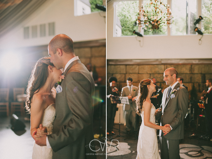 Lake House Inn Perkasie PA Wedding: bride and groom first dance under covered reception tent
