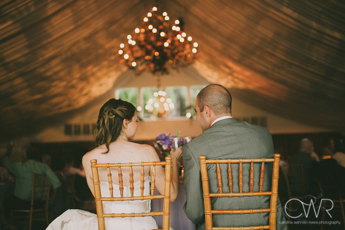 Lake House Inn Perkasie PA Wedding: bride and groom in wooden chairs sweetheart table