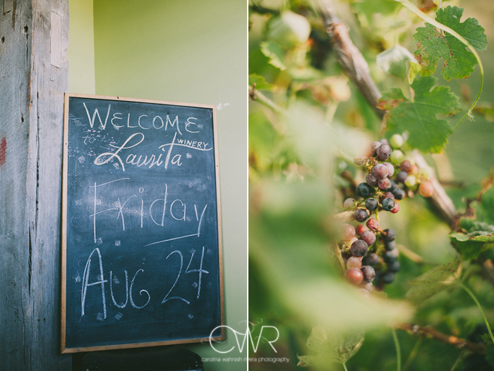 laurita winery wedding: wedding signage