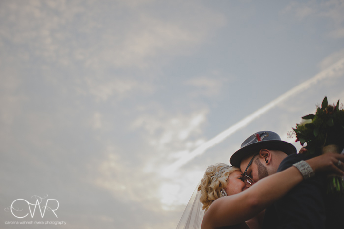 laurita winery outdoor wedding: bride and groom kiss