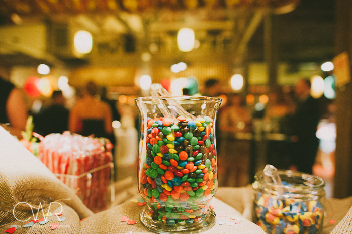 laurita winery wedding: candy bar theme