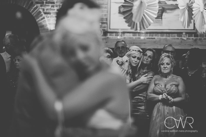 laurita winery wedding: emotional bride and father dance