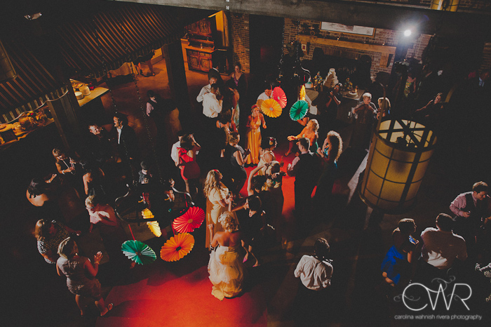 laurita winery wedding: carnival themed dance floor