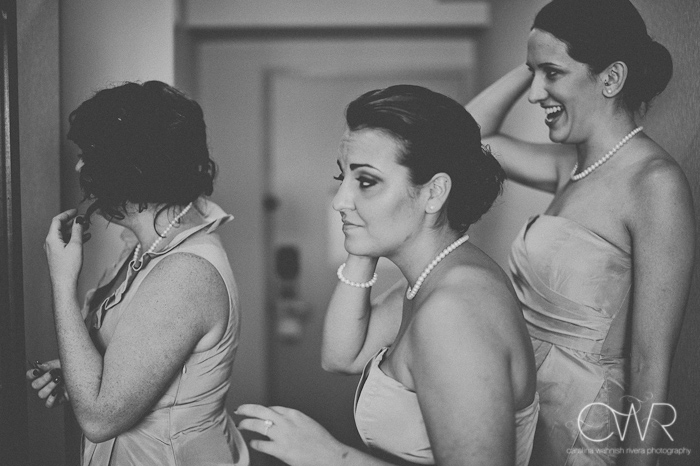 Seton hall NJ wedding: bridesmaids 