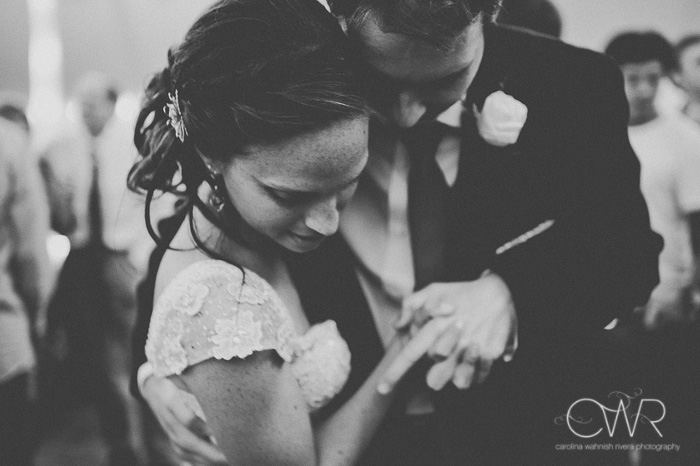 candid wedding photography in black and white, last dance photo