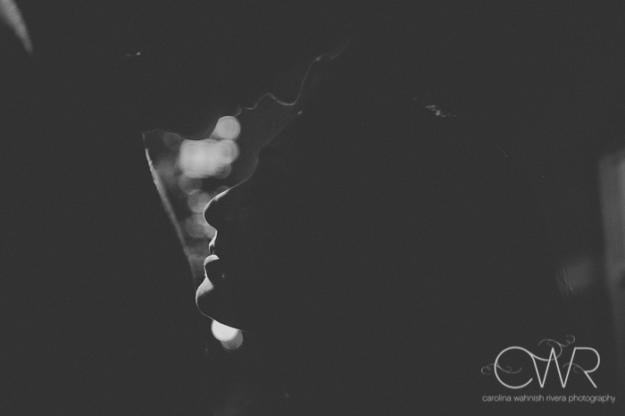 boston wedding silhouette photo of couple in black and white