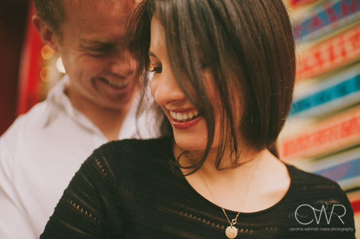 sexy engagement photos in front of chelsea market in nyc
