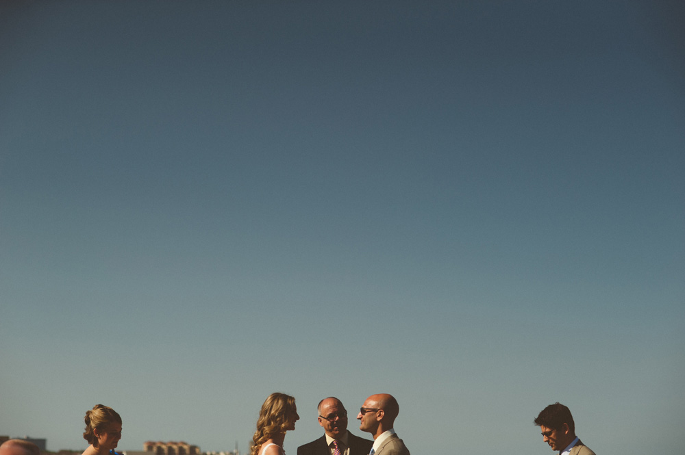 creative ceremony on the rooftop of the Avenue Long Branch Wedding