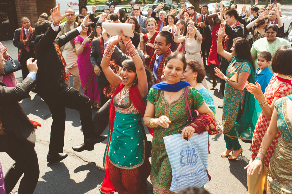 Baraat ceremony at Indian wedding in Parsippany New Jersey Hilton