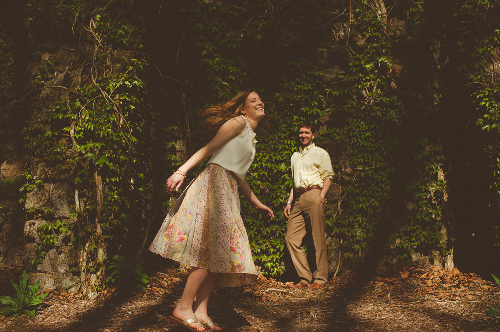 fine art wedding photography fun carefree engagement session at duke farms in nj