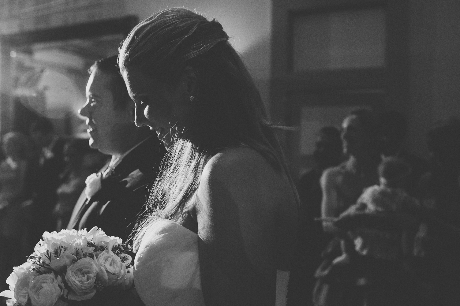 beautiful black and white wedding photography