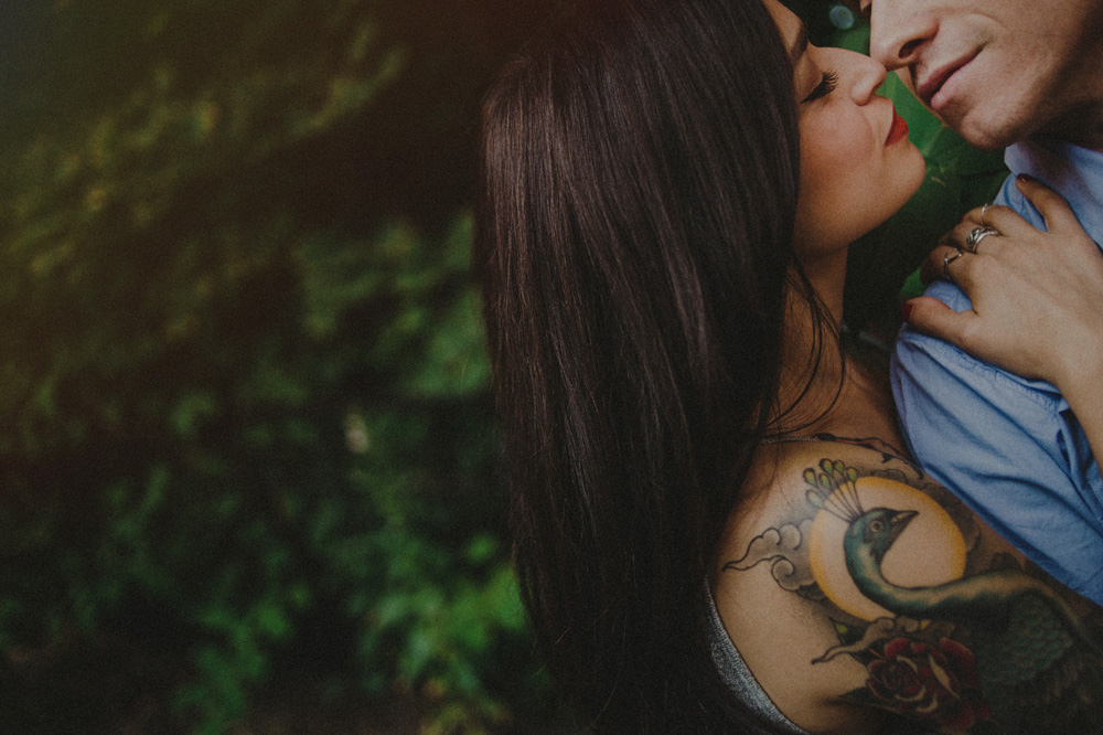 Glen Ridge train station engagement photos