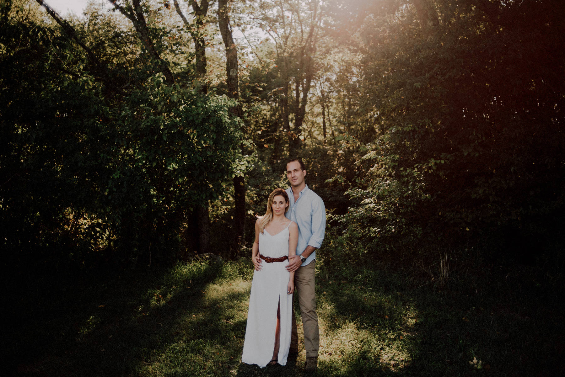 nj wooded engagement session