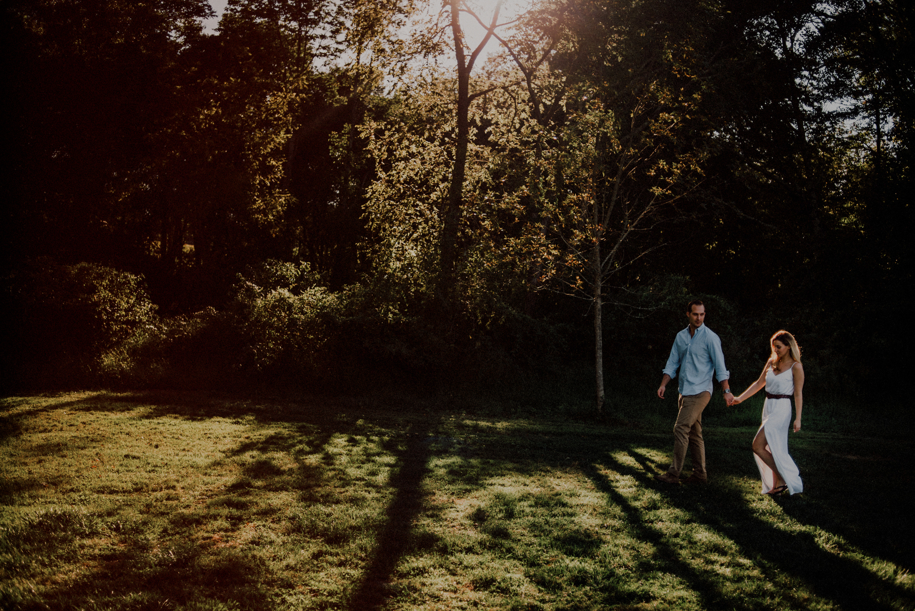 nj wooded engagement session