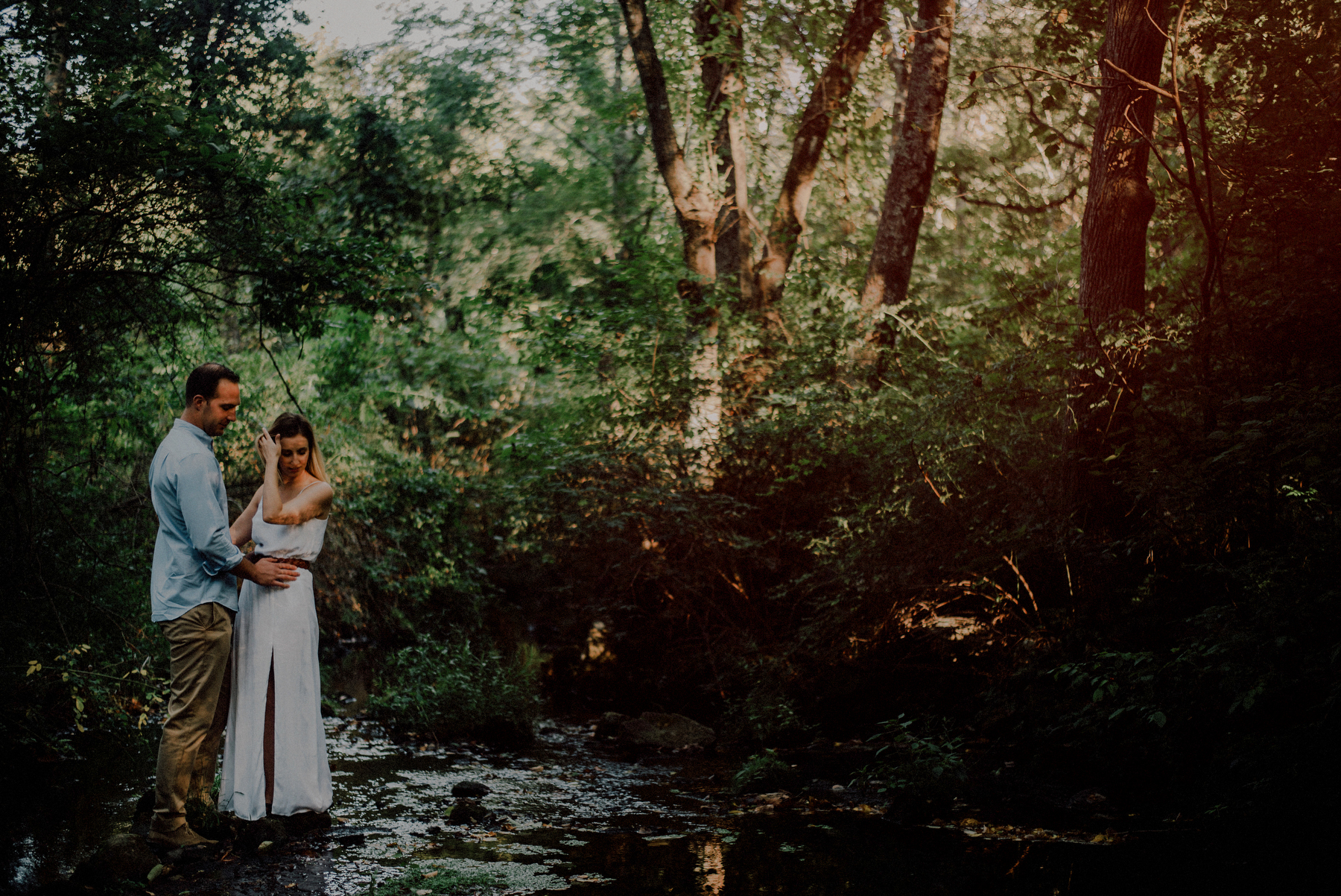 nj wooded engagement session