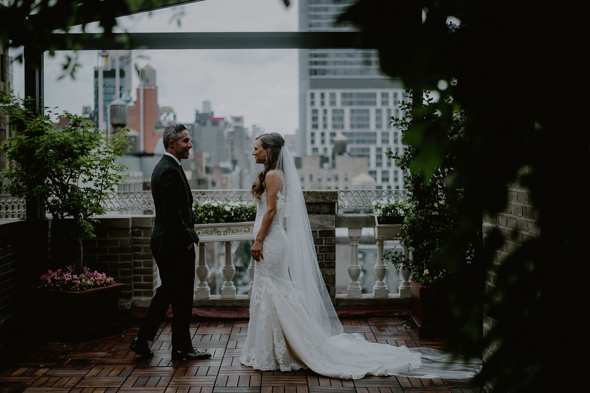 midtown loft and terrace wedding