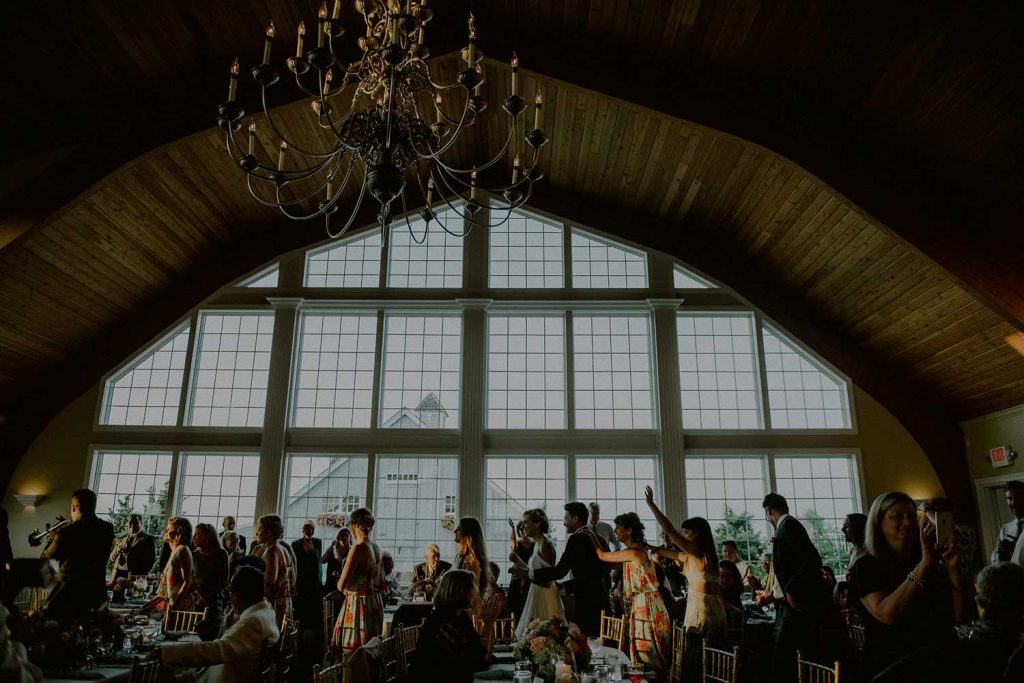 majestic view of bonnet island wedding venue during reception