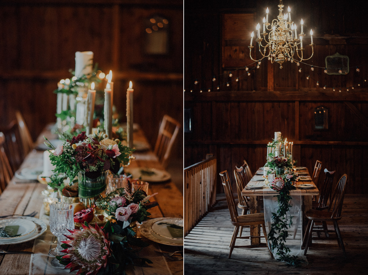 rustic wedding tablescape