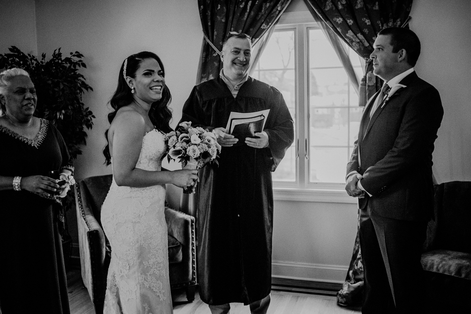 at-home wedding ceremony by Carolina Rivera