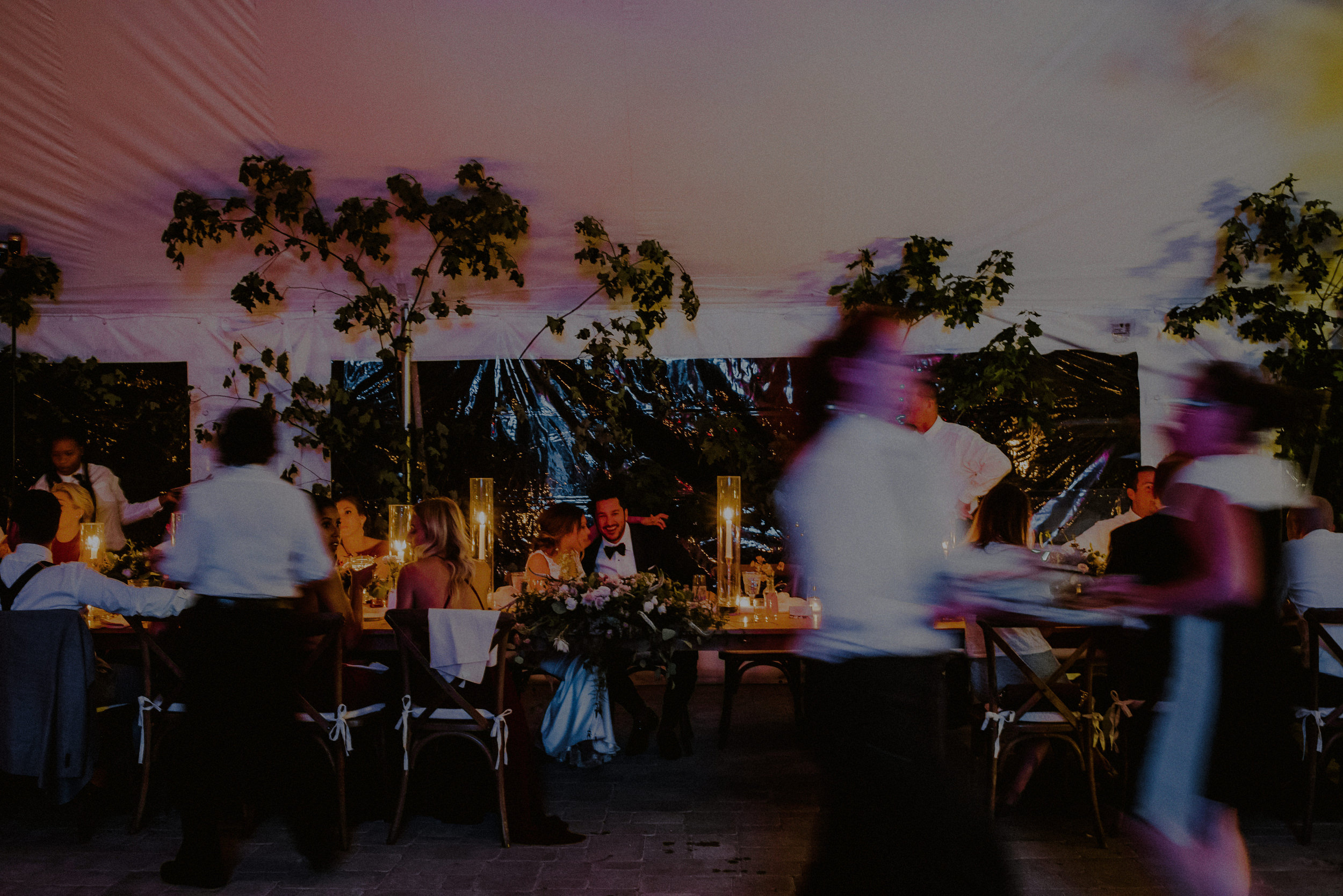 main wedding table at lion rock farm wedding reception