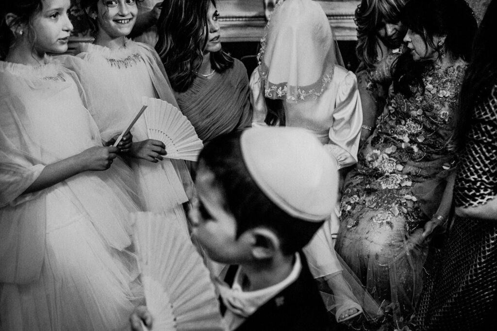 Candid Moment During Orthodox Jewish Wedding