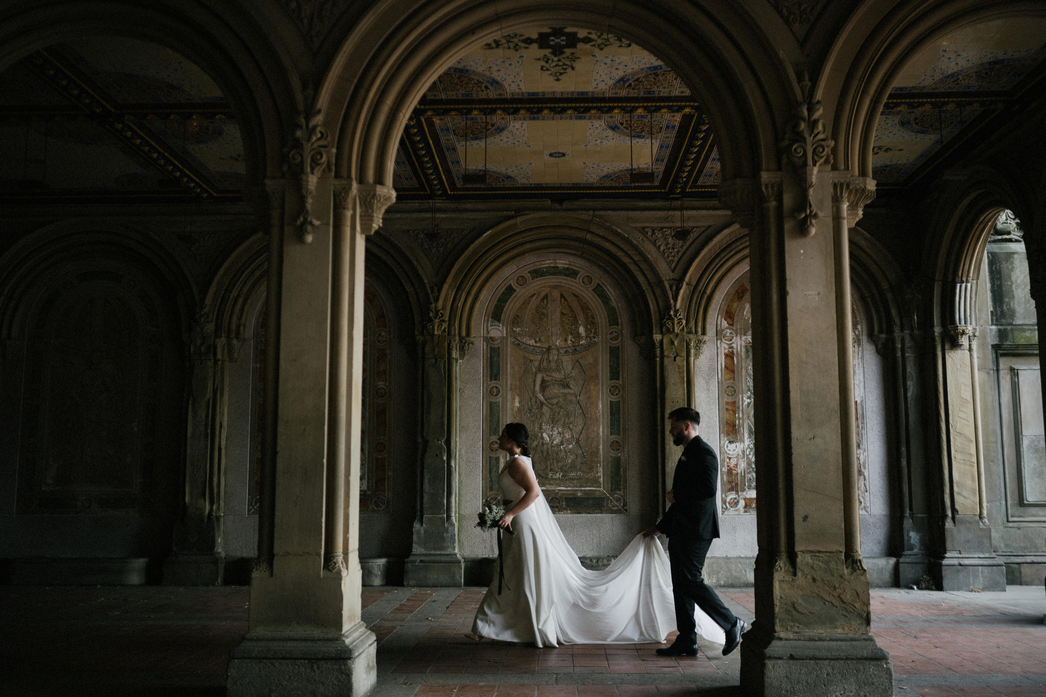 Intimate Wedding Nyc Bethesda Terrace Elopement