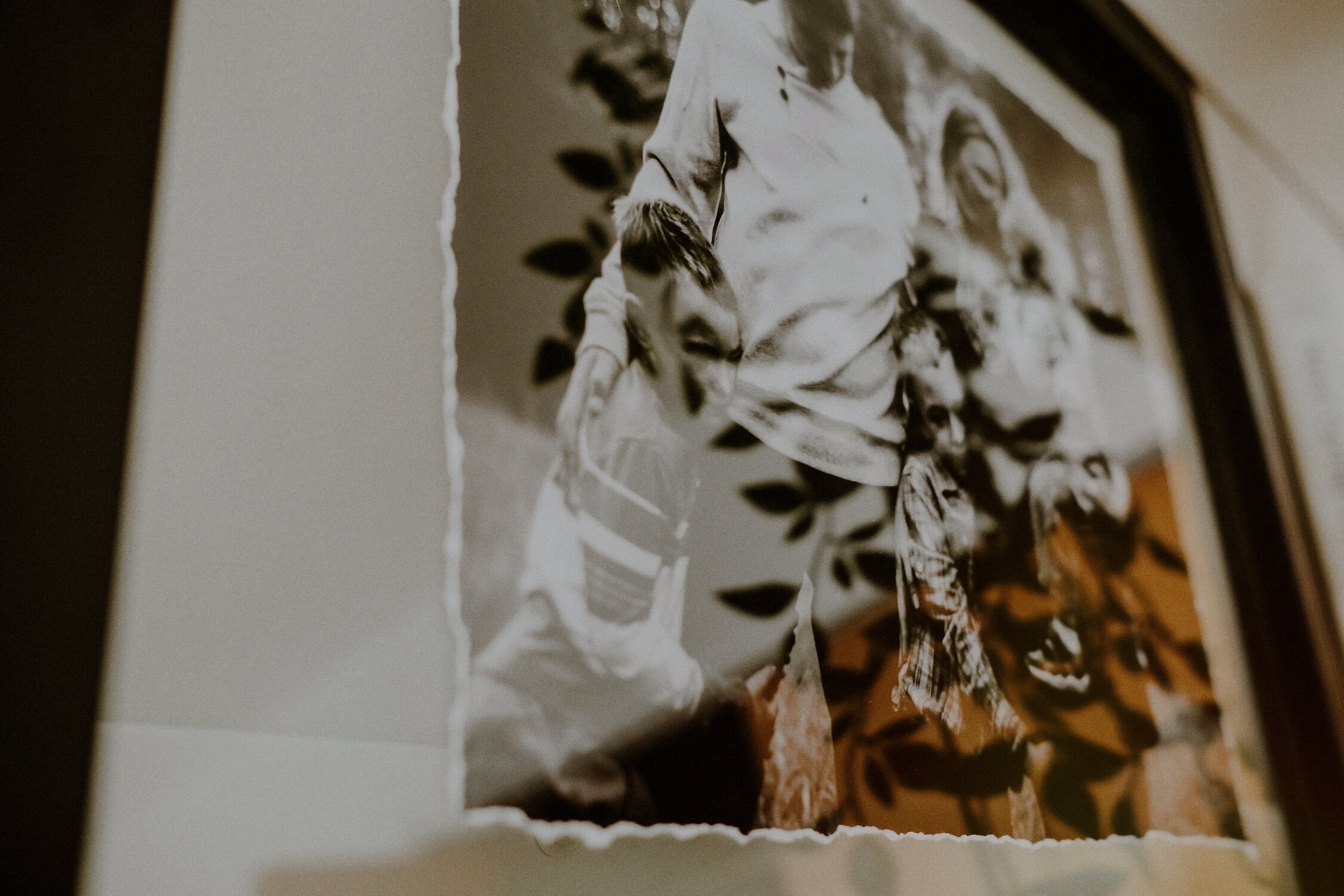 deckled edge fine art print in black and white